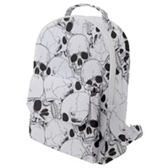 Skull Pattern Flap Pocket Backpack (small) by Valentinaart