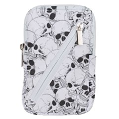 Skull Pattern Belt Pouch Bag (large) by Valentinaart