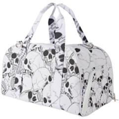 Skull Pattern Burner Gym Duffel Bag by Valentinaart