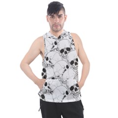 Skull Pattern Men s Sleeveless Hoodie by Valentinaart