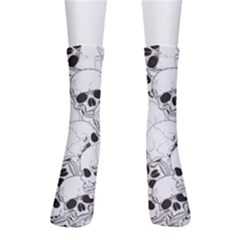 Skull Pattern Crew Socks by Valentinaart