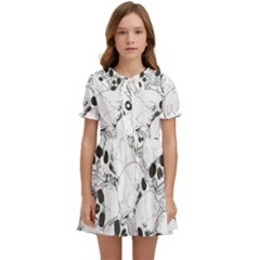 Skull Pattern Kids  Sweet Collar Dress by Valentinaart