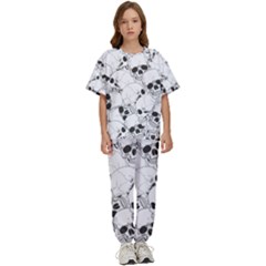 Skull Pattern Kids  Tee And Pants Sports Set