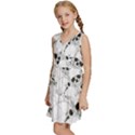 Skull pattern Kids  Sleeveless Tiered Mini Dress View2