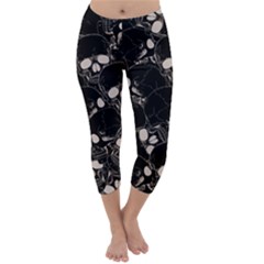 Skull Pattern Capri Winter Leggings 