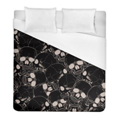 Skull Pattern Duvet Cover (full/ Double Size) by Valentinaart