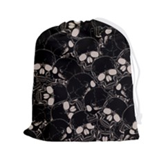 Skull Pattern Drawstring Pouch (2xl) by Valentinaart