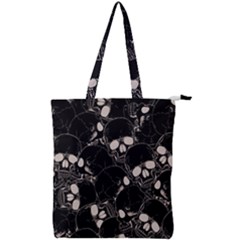 Skull Pattern Double Zip Up Tote Bag by Valentinaart