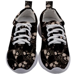 Skull Pattern Kids Athletic Shoes by Valentinaart