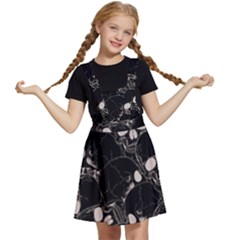 Skull Pattern Kids  Apron Dress