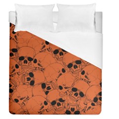 Skull Pattern Duvet Cover (queen Size) by Valentinaart