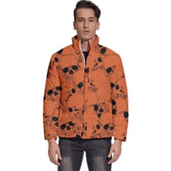 Skull Pattern Men s Puffer Bubble Jacket Coat by Valentinaart