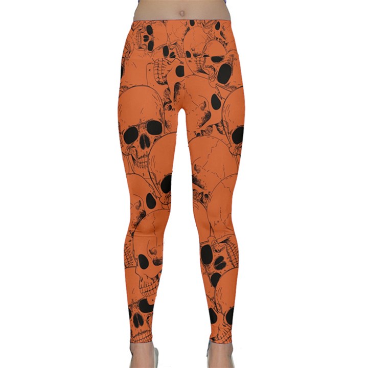 Skull pattern Lightweight Velour Classic Yoga Leggings