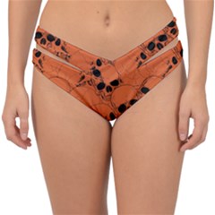 Skull Pattern Double Strap Halter Bikini Bottom by Valentinaart