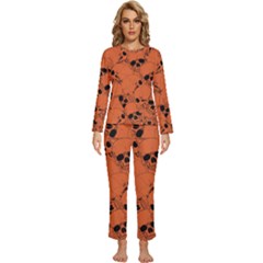 Skull Pattern Womens  Long Sleeve Lightweight Pajamas Set by Valentinaart