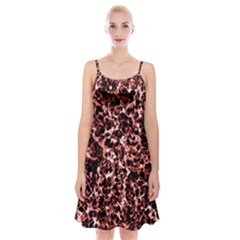 Red Universe Spaghetti Strap Velvet Dress