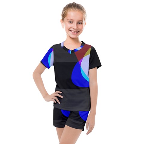 Abstract 2322  Kids  Mesh Tee And Shorts Set by KorokStudios