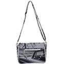 Convertible Classic Car At Paris Street Shoulder Bag with Back Zipper View3