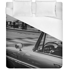 Convertible Classic Car At Paris Street Duvet Cover (california King Size) by dflcprintsclothing