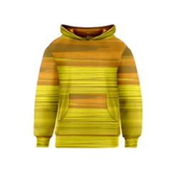 Yellow And Gold Horizontal Stripes - Abstract Art Kids  Pullover Hoodie by KorokStudios