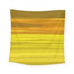 Yellow And Gold Horizontal Stripes - Abstract Art Square Tapestry (small) by KorokStudios