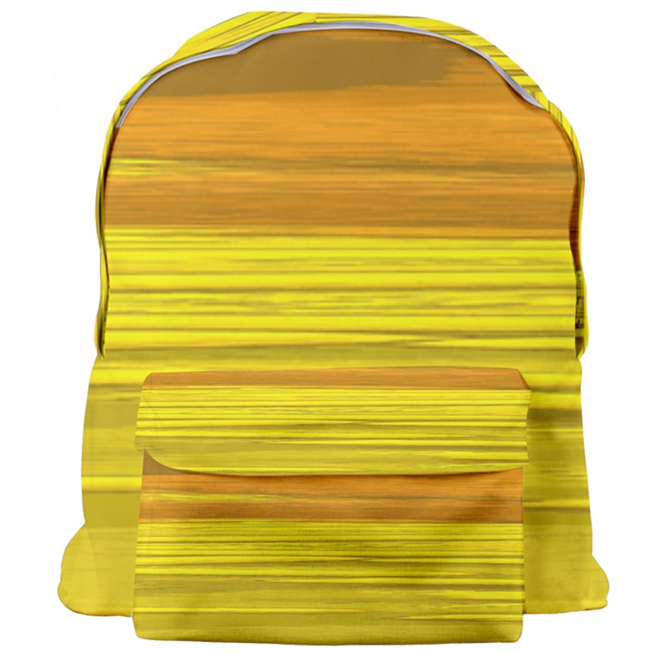 Yellow And Gold Horizontal Stripes - Abstract Art Giant Full Print Backpack