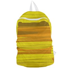 Yellow And Gold Horizontal Stripes - Abstract Art Foldable Lightweight Backpack by KorokStudios