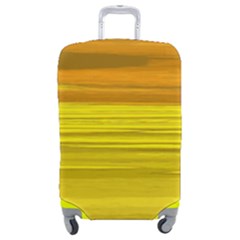 Yellow And Gold Horizontal Stripes - Abstract Art Luggage Cover (medium) by KorokStudios