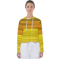 Yellow And Gold Horizontal Stripes - Abstract Art Women s Slouchy Sweat by KorokStudios