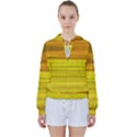 Yellow And Gold Horizontal Stripes - Abstract Art Women s Tie Up Sweat View1