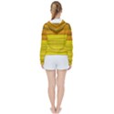 Yellow And Gold Horizontal Stripes - Abstract Art Women s Tie Up Sweat View2