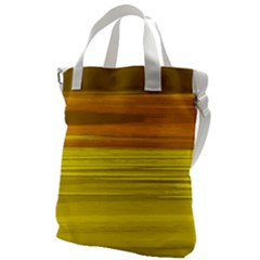 Yellow And Gold Horizontal Stripes - Abstract Art Canvas Messenger Bag by KorokStudios