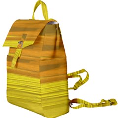 Yellow And Gold Horizontal Stripes - Abstract Art Buckle Everyday Backpack by KorokStudios