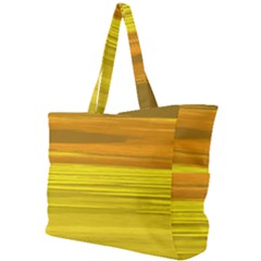 Yellow And Gold Horizontal Stripes - Abstract Art Simple Shoulder Bag by KorokStudios