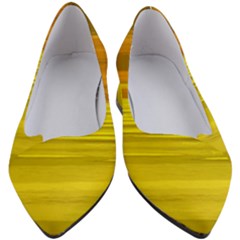 Yellow And Gold Horizontal Stripes - Abstract Art Women s Block Heels  by KorokStudios