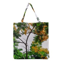 Tree Sunlight Forest Nature Landscape Sunrise Fog Grocery Tote Bag by danenraven