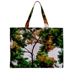 Tree Sunlight Forest Nature Landscape Sunrise Fog Zipper Mini Tote Bag by danenraven