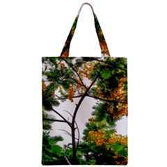 Tree Sunlight Forest Nature Landscape Sunrise Fog Zipper Classic Tote Bag by danenraven