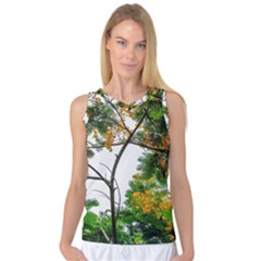 Tree Sunlight Forest Nature Landscape Sunrise Fog Women s Basketball Tank Top by danenraven