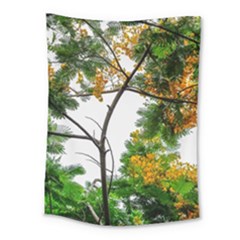 Tree Sunlight Forest Nature Landscape Sunrise Fog Medium Tapestry by danenraven