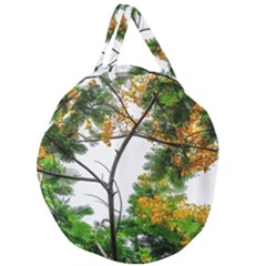 Tree Sunlight Forest Nature Landscape Sunrise Fog Giant Round Zipper Tote by danenraven