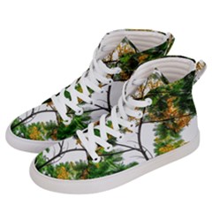 Tree Sunlight Forest Nature Landscape Sunrise Fog Men s Hi-top Skate Sneakers by danenraven