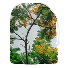 Tree Sunlight Forest Nature Landscape Sunrise Fog Drawstring Pouch (3xl) by danenraven