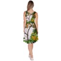 Tree Sunlight Forest Nature Landscape Sunrise Fog Knee Length Skater Dress With Pockets View4