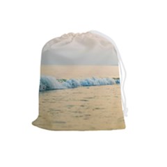 Sea Beach Ocean Sunset Sky Nature Coast Water Drawstring Pouch (large) by danenraven