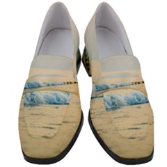 Sea Beach Ocean Sunset Sky Nature Coast Water Women s Chunky Heel Loafers by danenraven