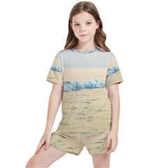 Sea Beach Ocean Sunset Sky Nature Coast Water Kids  Tee And Sports Shorts Set by danenraven