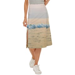 Sea Beach Ocean Sunset Sky Nature Coast Water Midi Panel Skirt