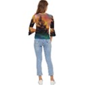 Tree Nature Landscape Fantasy Magical Cosmic Bell Sleeve Top View4