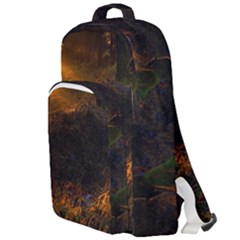 Sunset Forest Fall Sunbeams Nature Double Compartment Backpack by danenraven